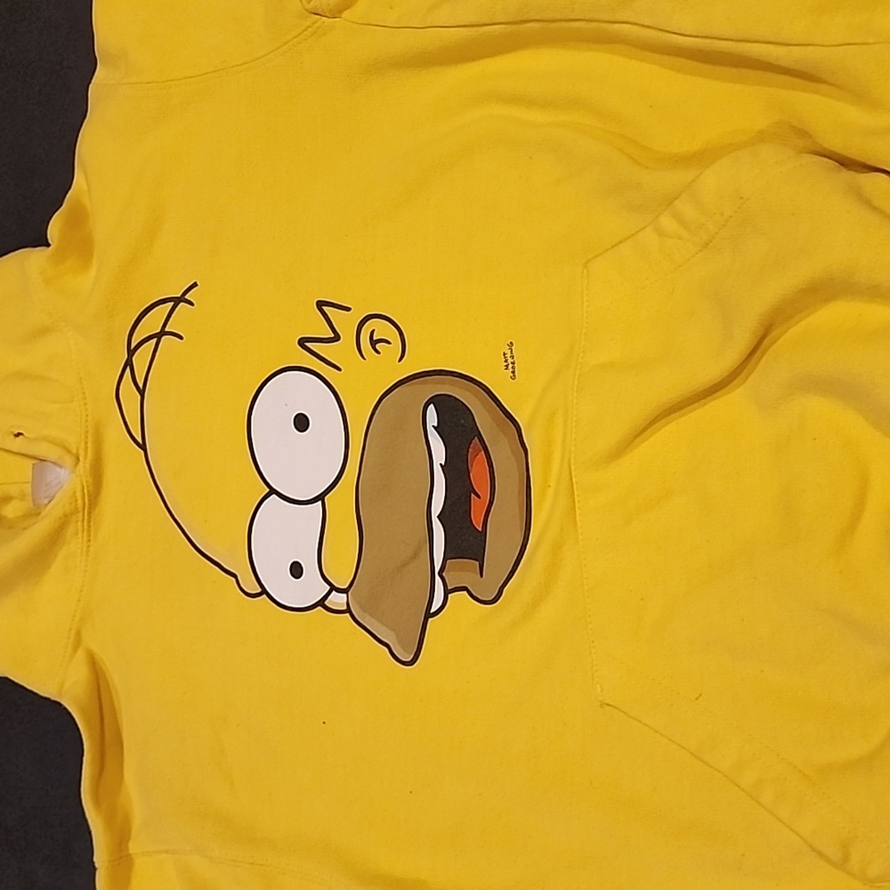 The Simpsons Universal Studios Yellow Hoodie Jacket in Size Kids Large